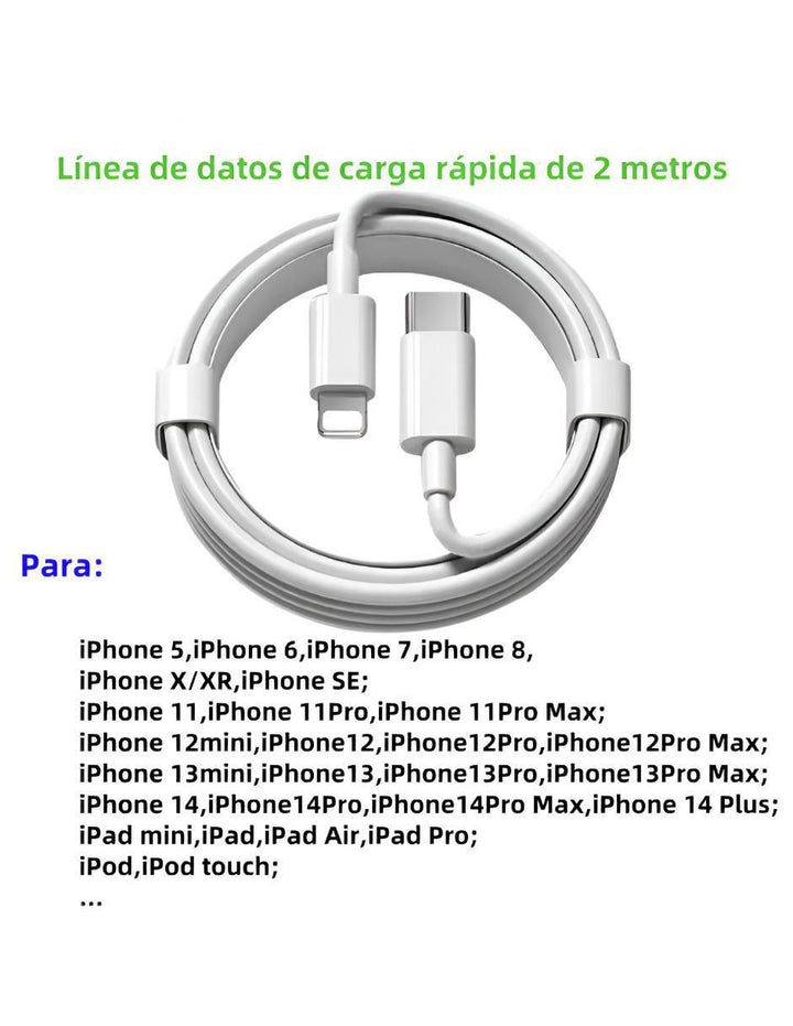 Cargador Pared 15W Lightning USB Tipo C - Image 2
