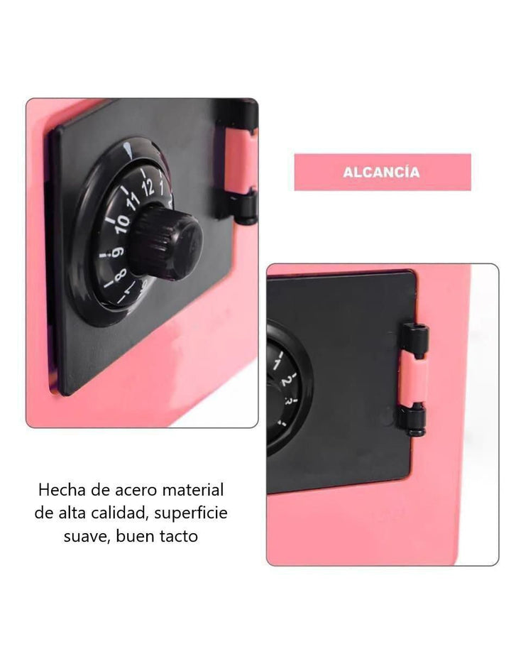 Alcancía Infantil Rosa Caja Fuerte - Image 2