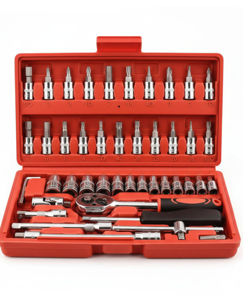 Kit de Herramientas Mecánicas 46 Piezas Acero - Image 1