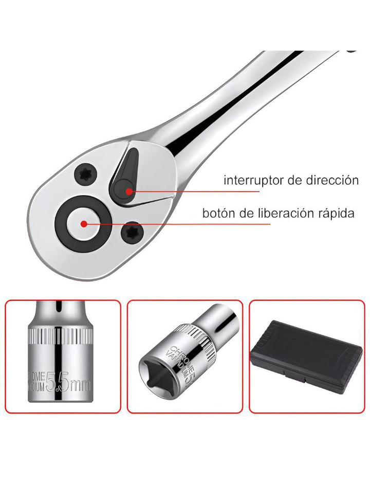Kit de Herramientas Mecánicas 46 Piezas Acero - Image 3