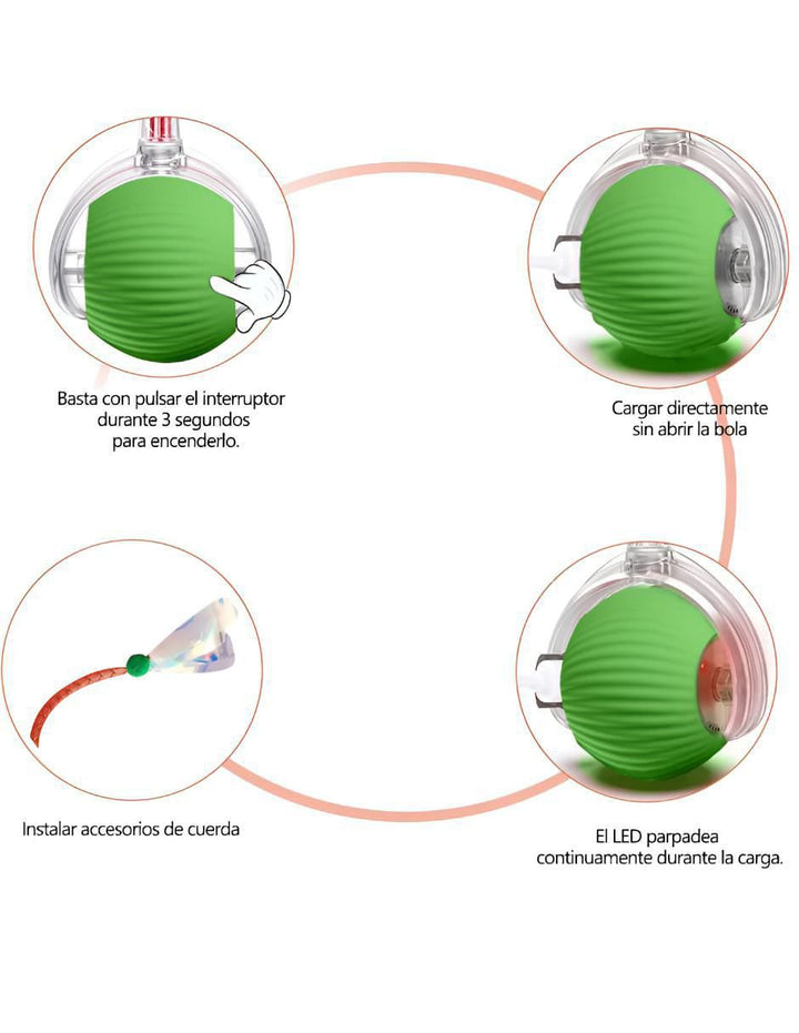 Pelota para Gato Verde Resistente - Image 2