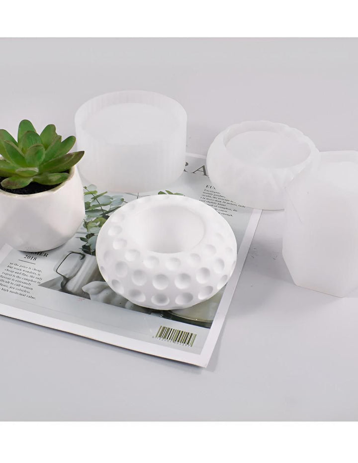 Set 5 Macetas Silicón Flexible Blanco - Image 2