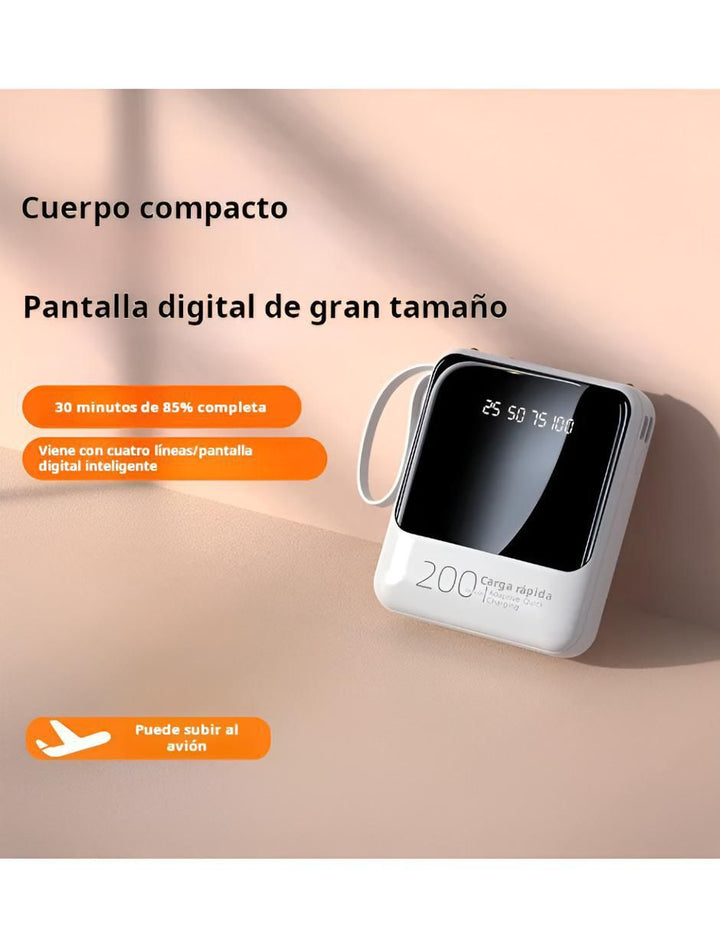 Batería Portátil 10000 mAh Blanca Cargador - Image 3