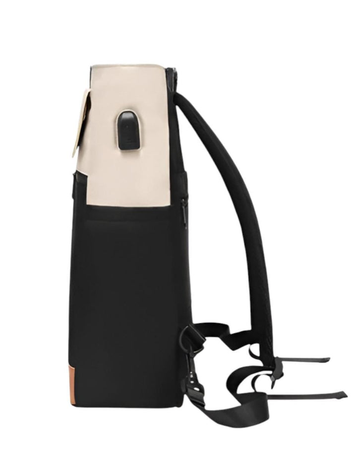 Mochila Escolar Impermeable Lona Negra - Image 3