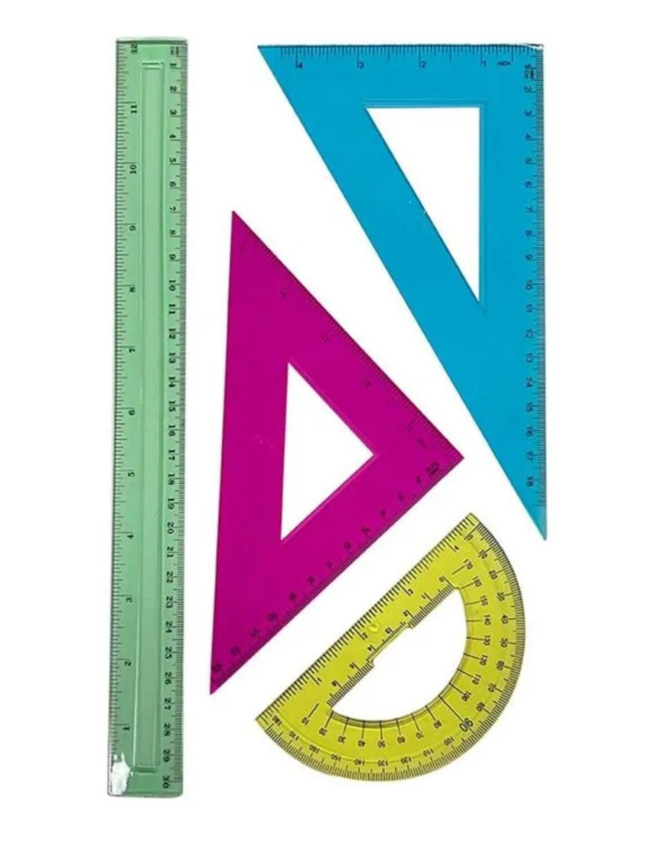 Juego de Geometría Escolar 4 Piezas - Image 1