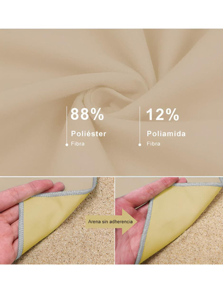 Set 3 Toallas Microfibra Natación Beige - Image 3