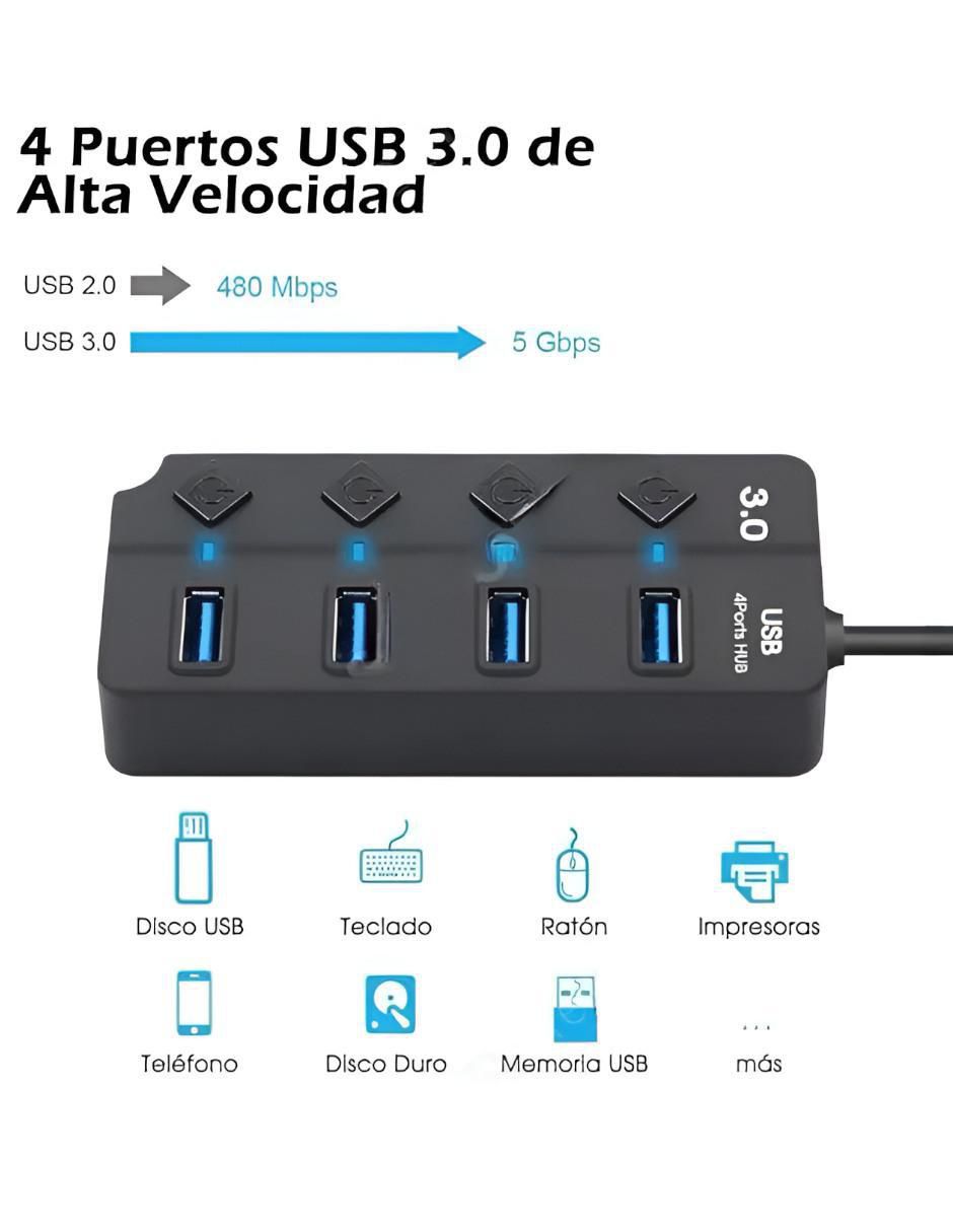 Hub USB de 4 Puertos para Laptop - Image 2