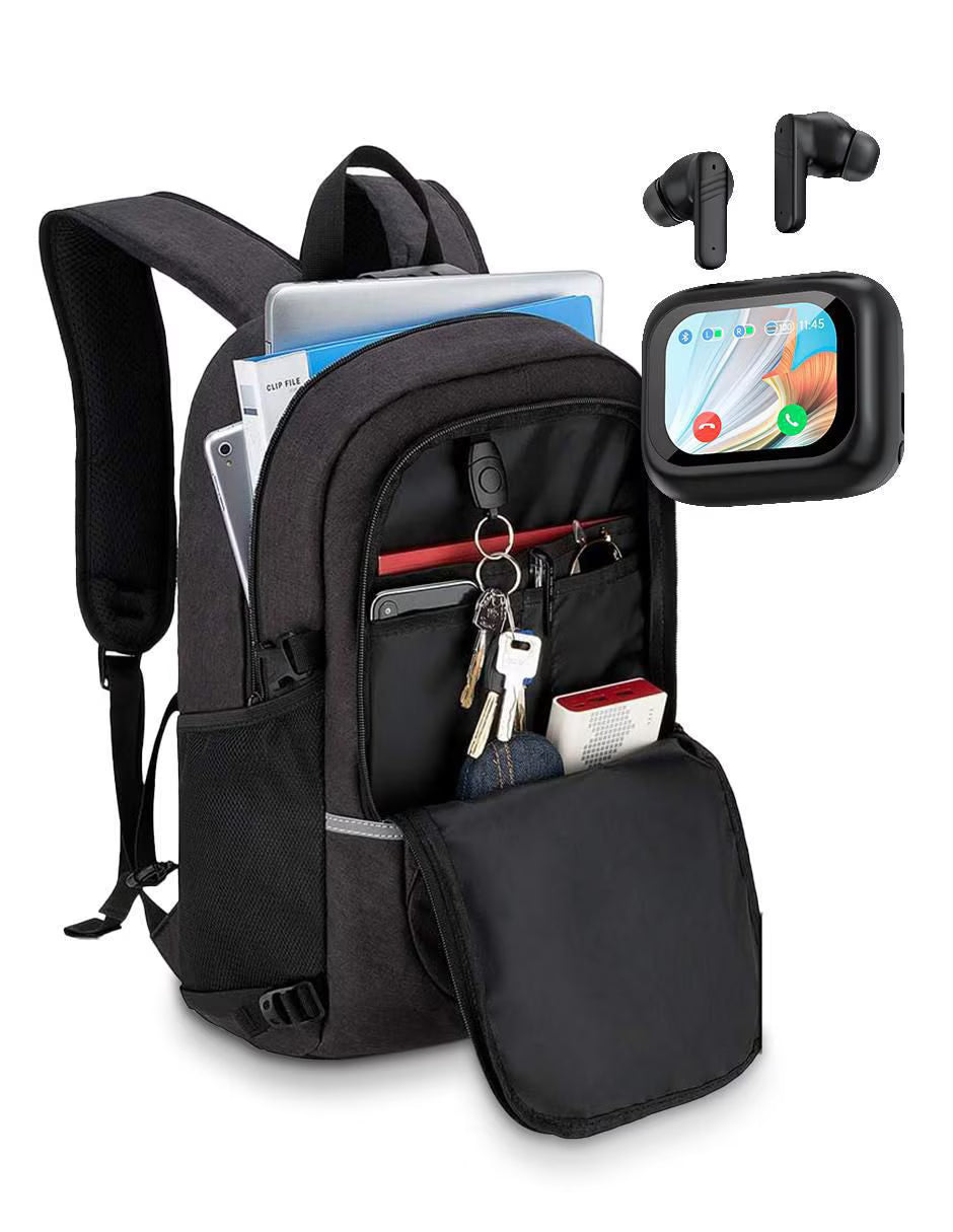 Mochila Antirrobo Con Candado Y Audífonos Bluetooth
