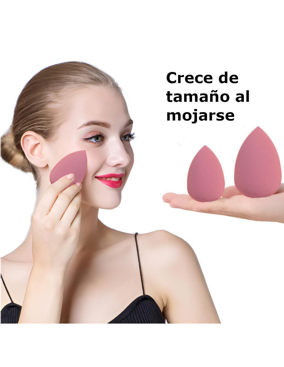 Set 6 Esponjas Aplicador Maquillaje Rosa - Image 2