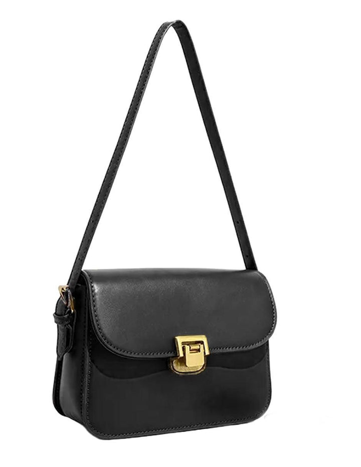 Bolsa Bandolera Cuero Negro para Niña - Image 1