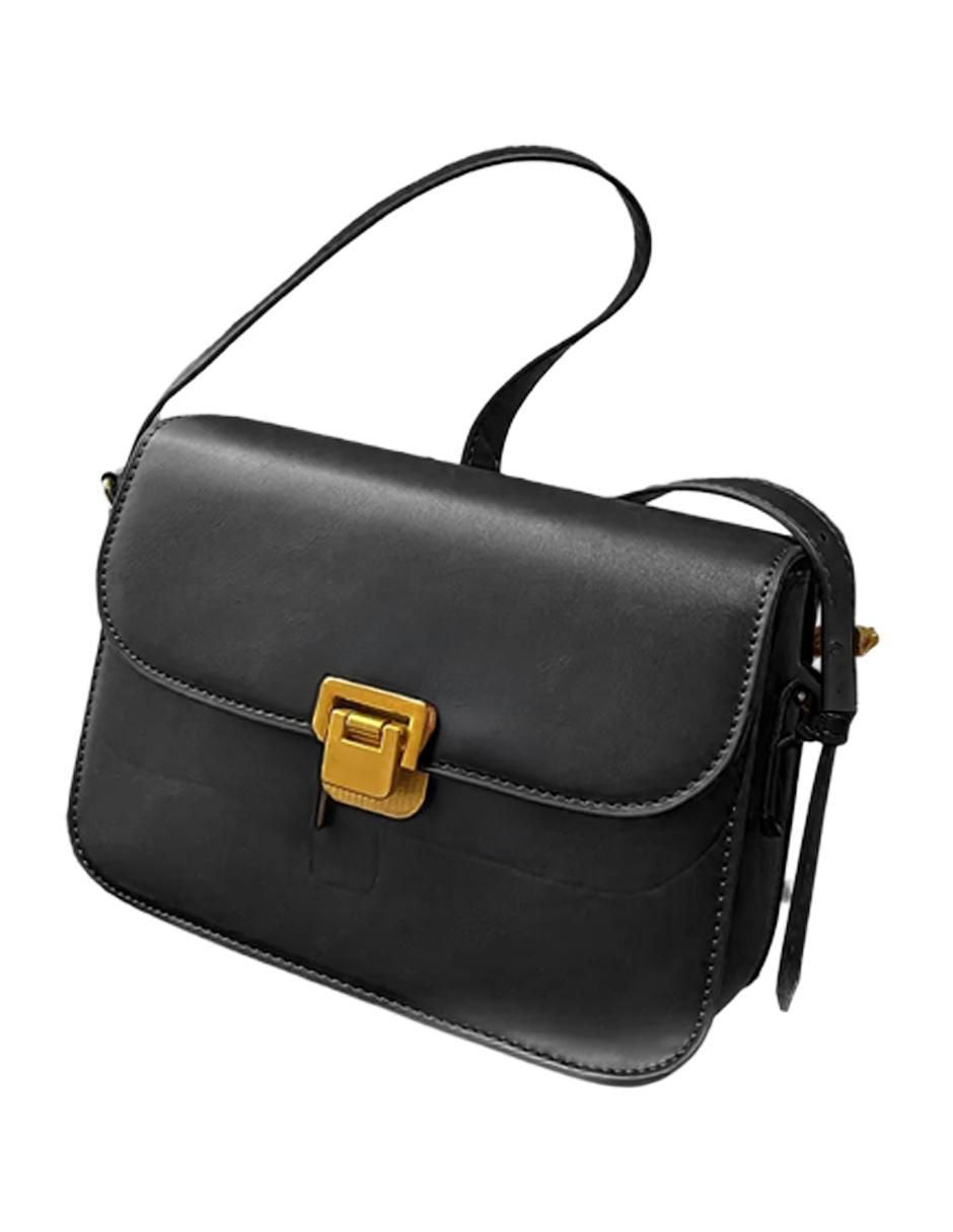 Bolsa Bandolera Cuero Negro para Niña - Image 3