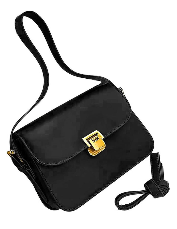 Bolsa Bandolera Cuero Negro para Niña - Image 4