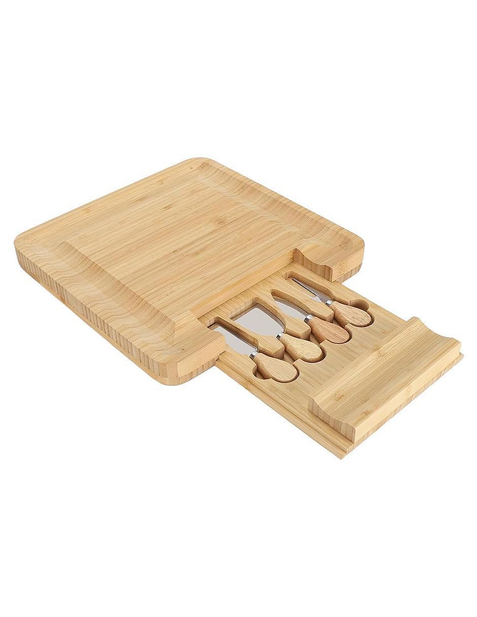 Tabla de Queso Bambú con Accesorios - Image 3