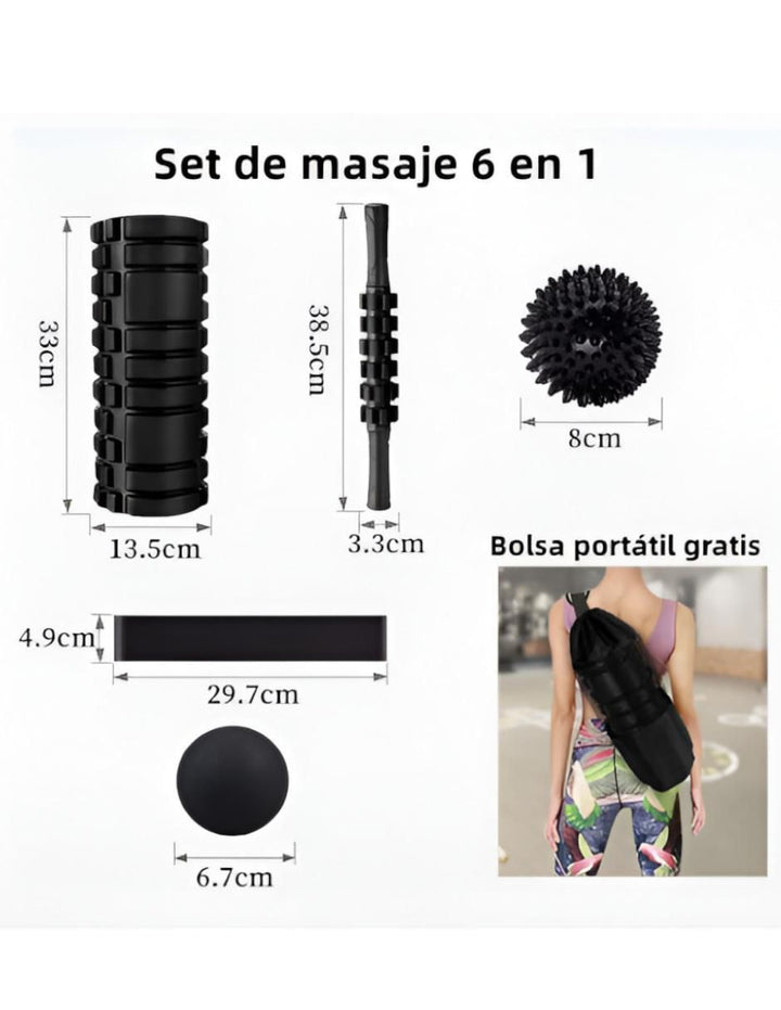 Rodillo de Espuma 6 en 1 para Yoga y Pilates - Image 4