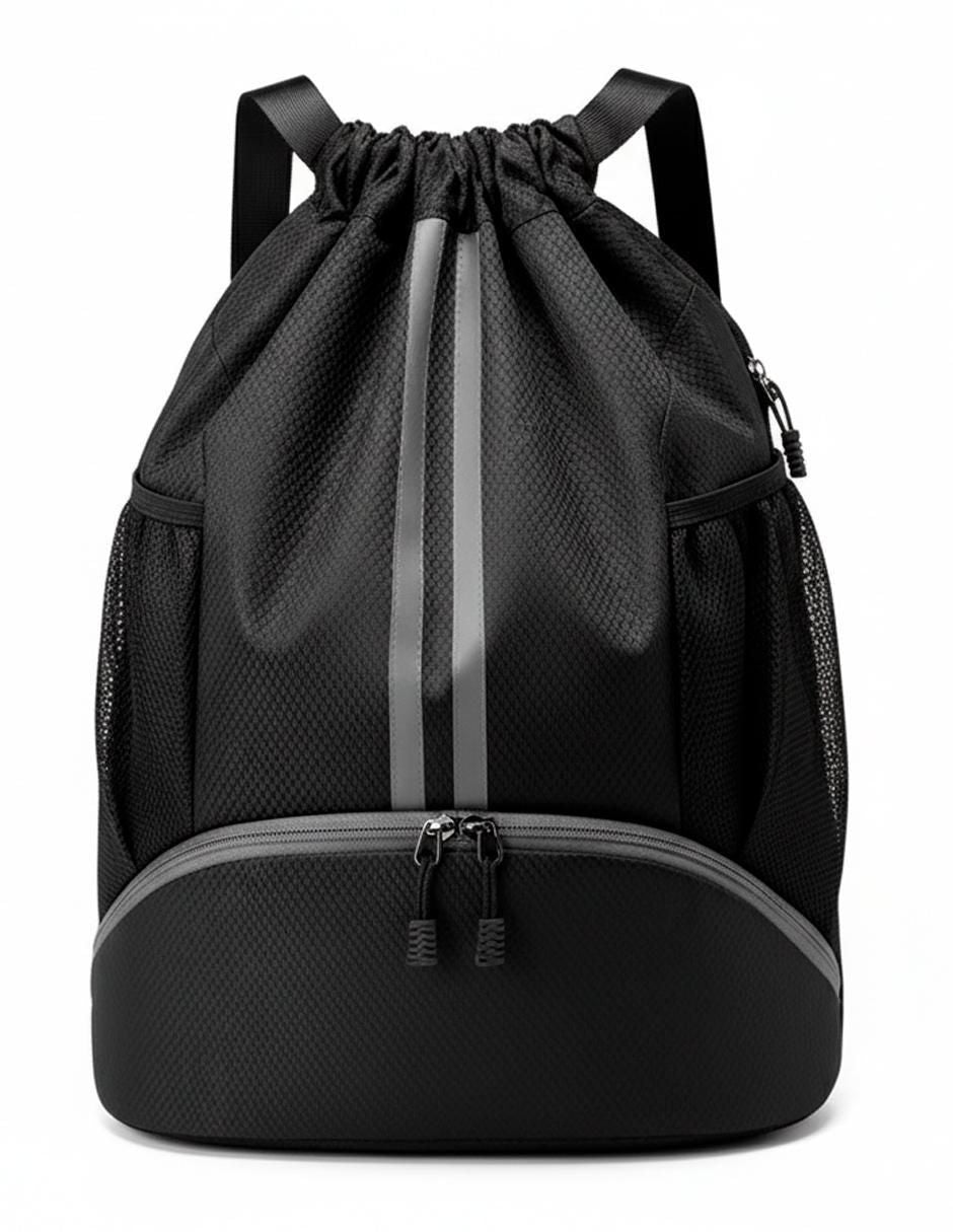 Mochila Deportiva Impermeable Negra Nylon - Image 1
