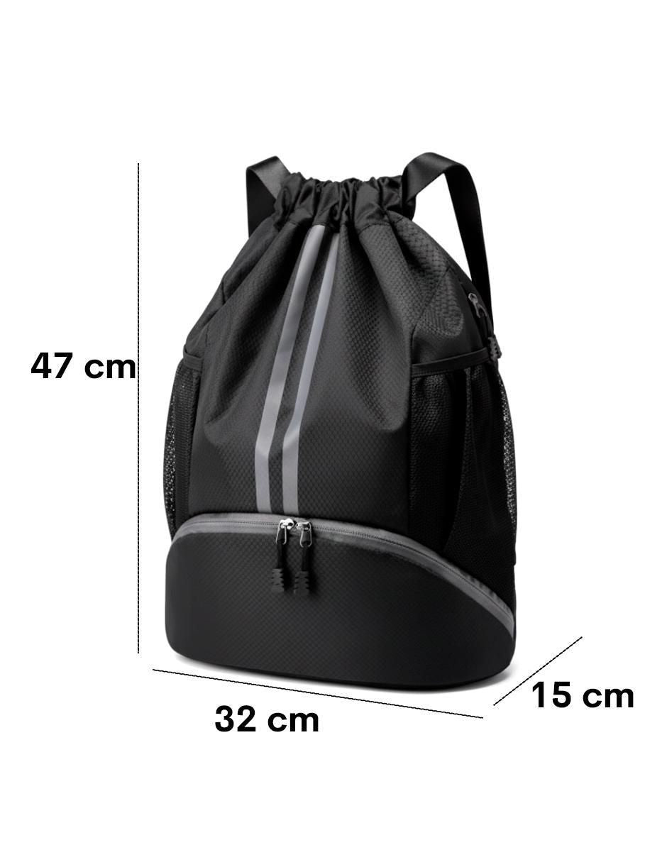 Mochila Deportiva Impermeable Negra Nylon - Image 5