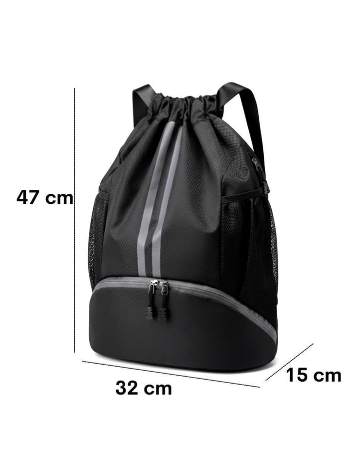 Mochila Deportiva Impermeable Negra Nylon - Image 5