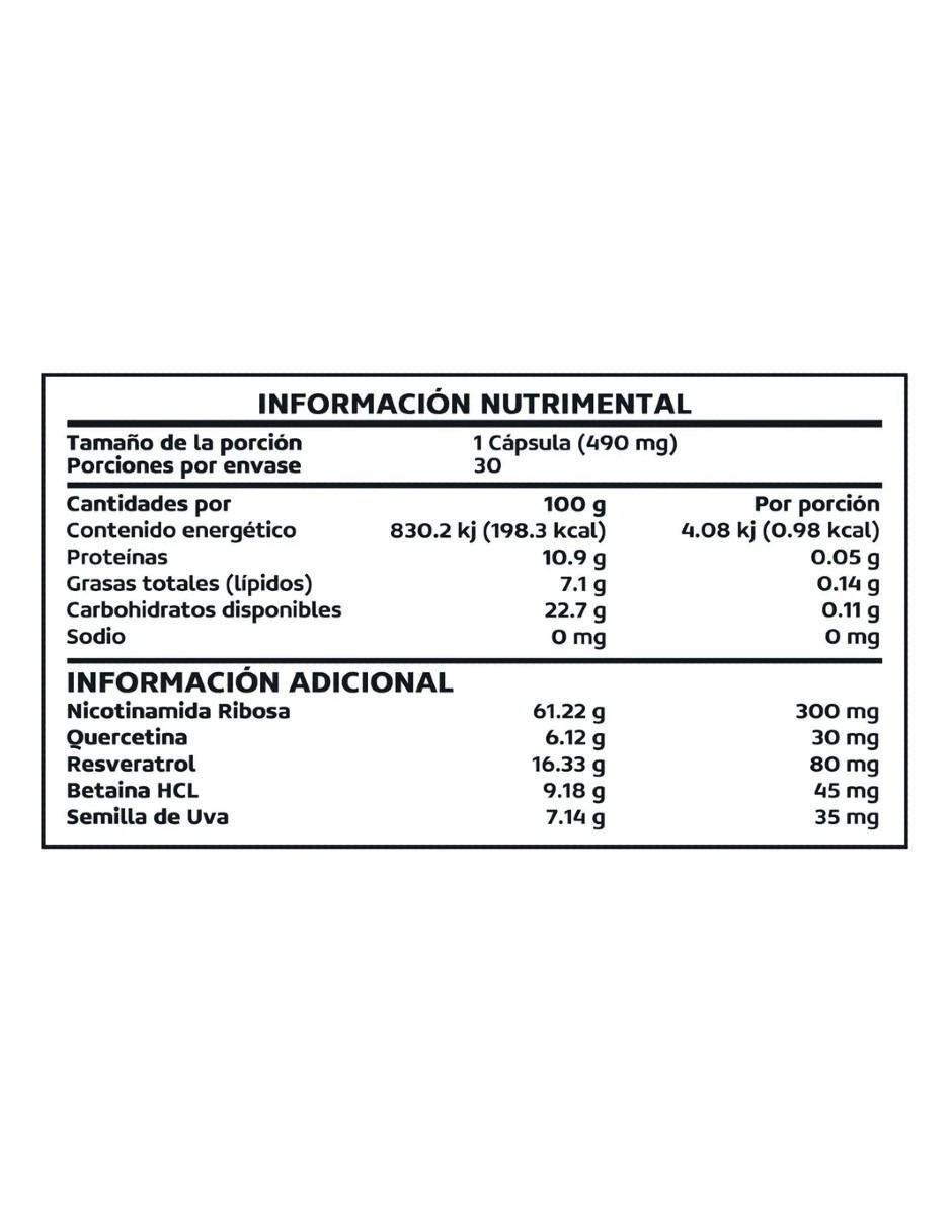 Nicotinamida Ribosa NAD+ Beyond Vitamins 30 Cap - Image 3