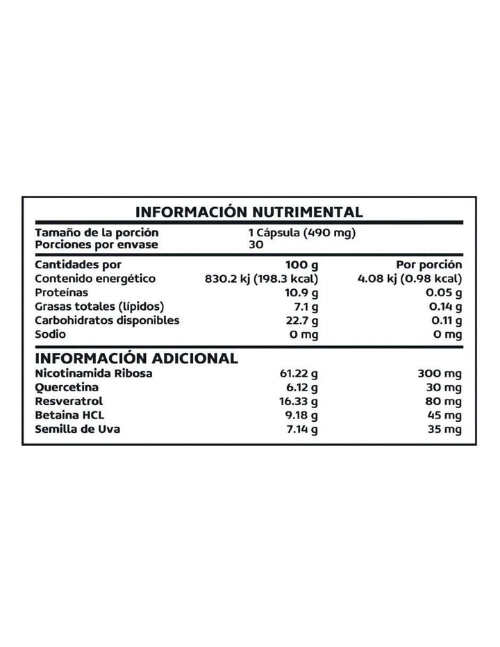 Nicotinamida Ribosa NAD+ Beyond Vitamins 30 Cap - Image 3
