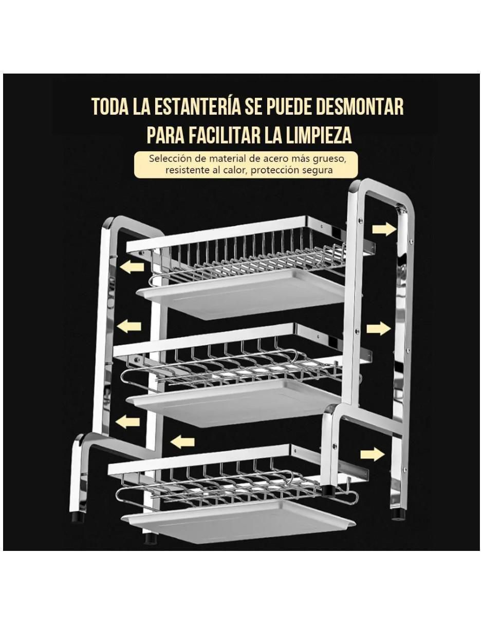 Escurridor de Trastes Acero Inoxidable 3 Gradas - Image 3