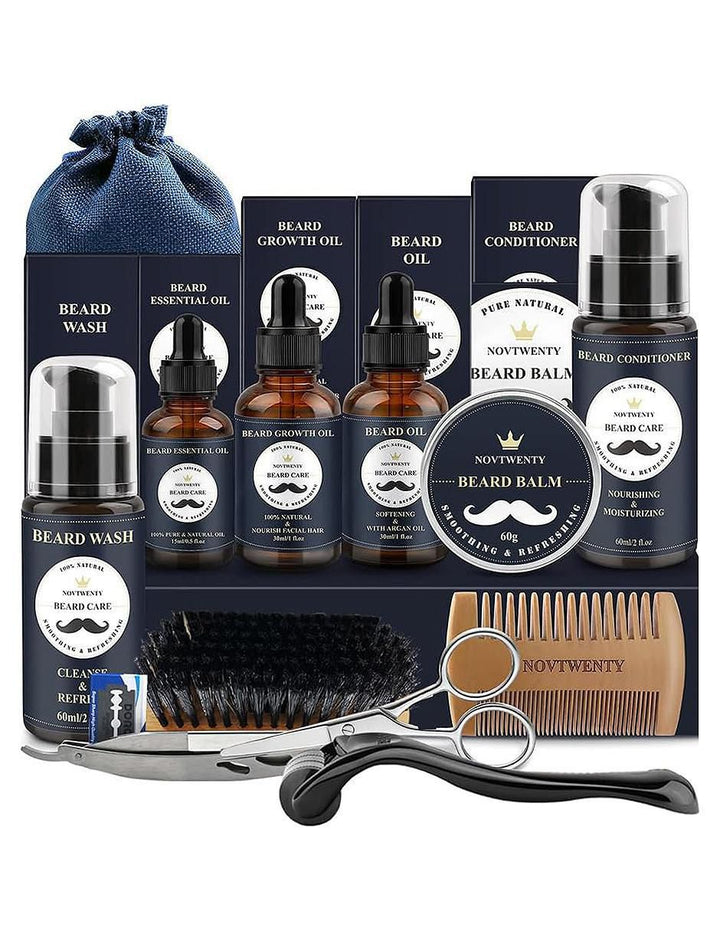 Kit Afeitado Barba 9 en 1 con Champú - Image 1