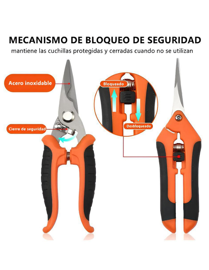 Set de 3 Tijeras de Podar Acero Inoxidable - Image 2