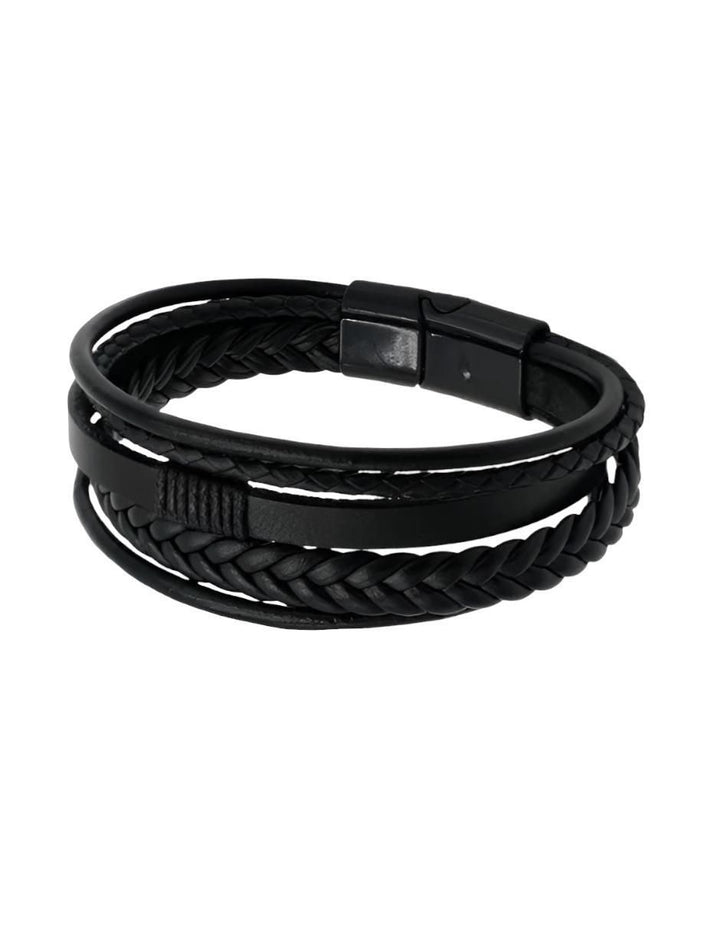 Pulsera de Cuero para Hombre con Hebilla Magnética - Image 1