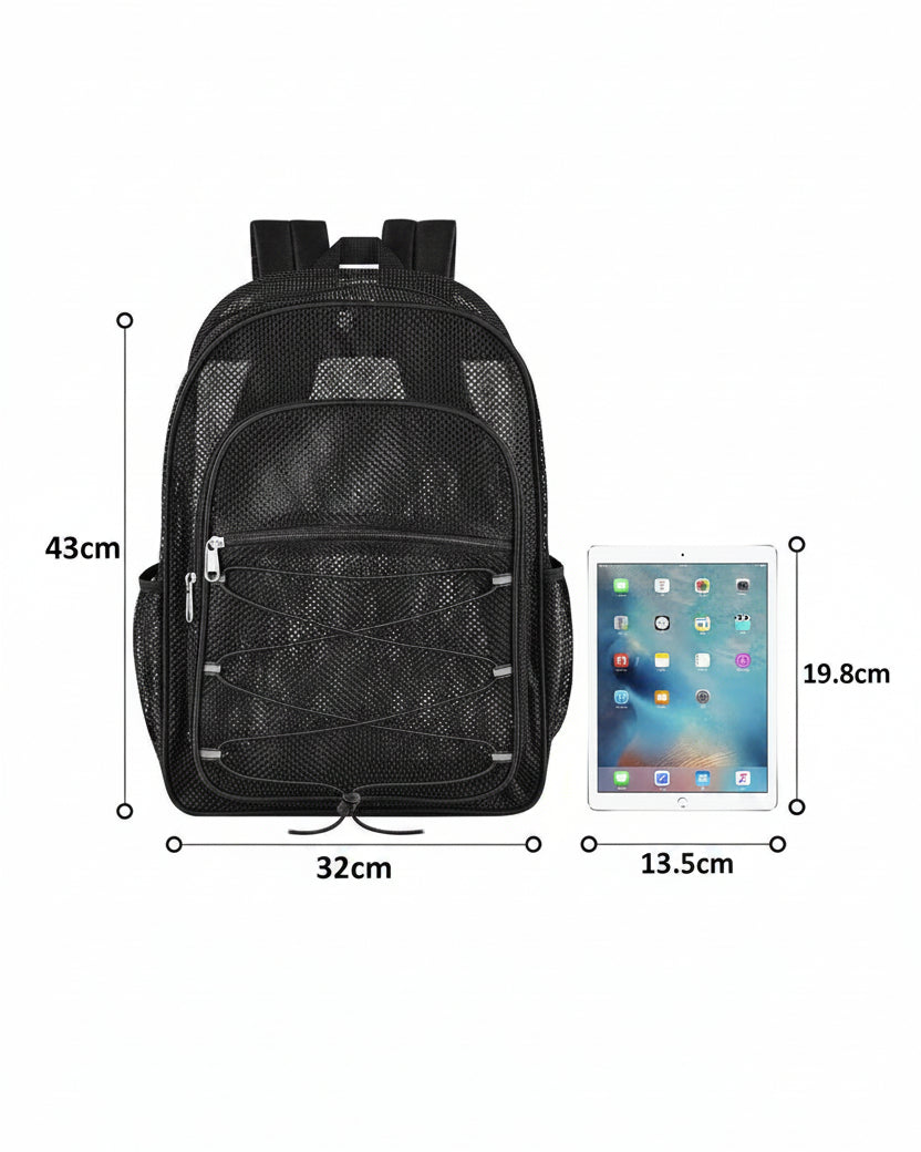 Mochila Malla Negra Transpirable - Image 5