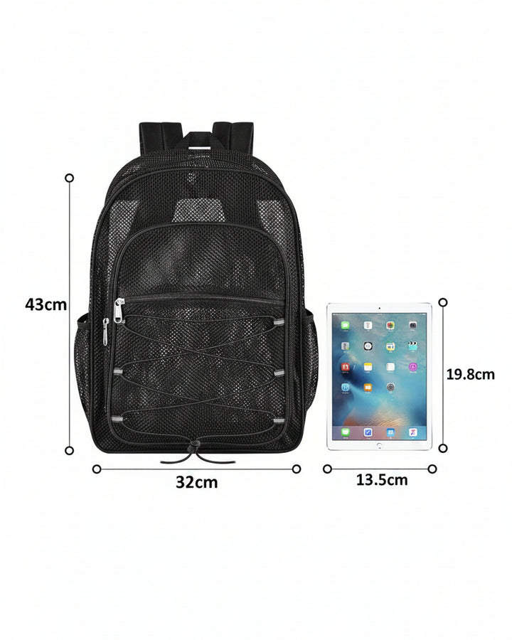 Mochila Malla Negra Transpirable - Image 5
