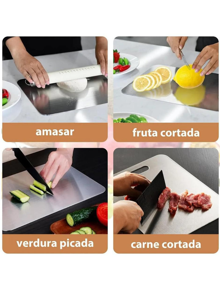 Tabla para Picar Acero Inoxidable 24x15cm - Image 2
