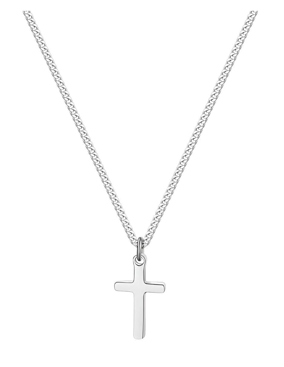 Collar de Cruz Acero Inoxidable Cadena Cubana - Image 1