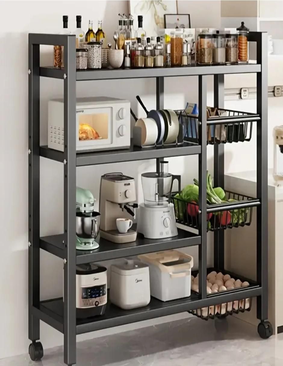 Estante Metal de Cocina con Ruedas 90cm - Image 2