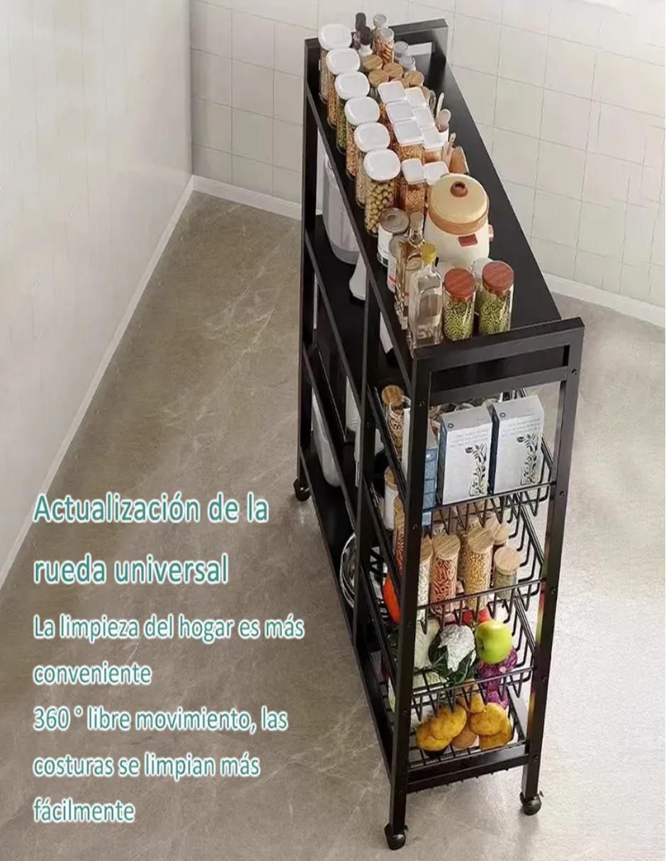 Estante Metal de Cocina con Ruedas 90cm - Image 5