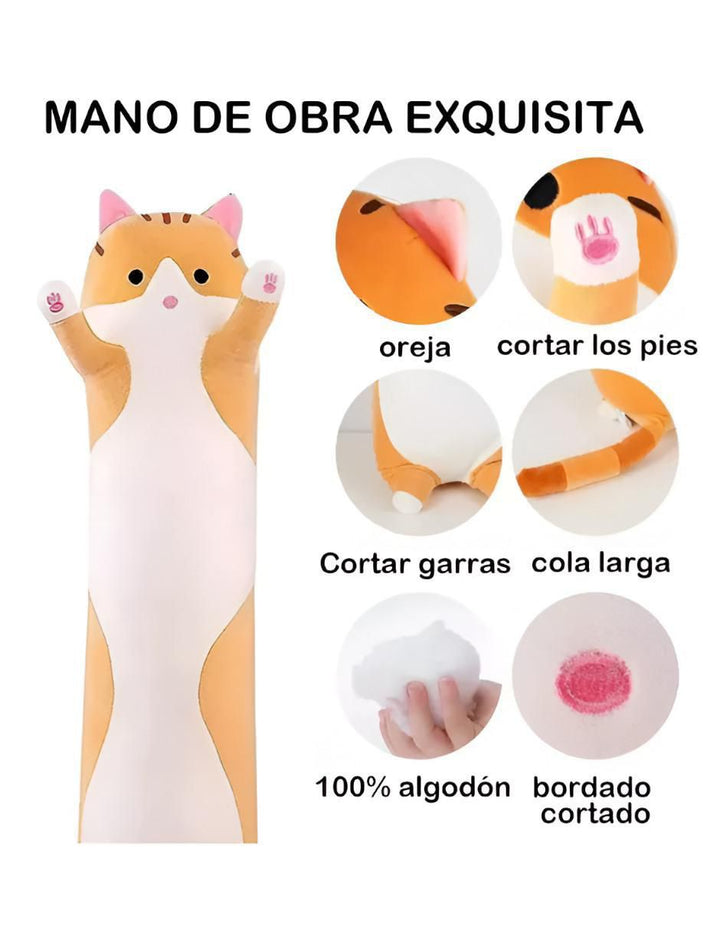 Almohada Gatito Peluche Suave 70cm - Image 3