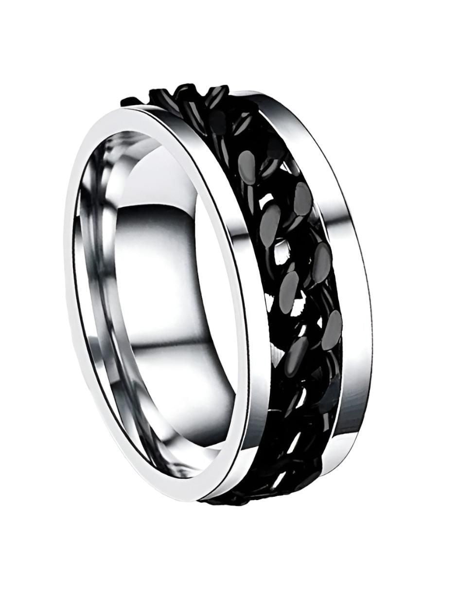 Anillo Mate Negro Hombre - Image 1
