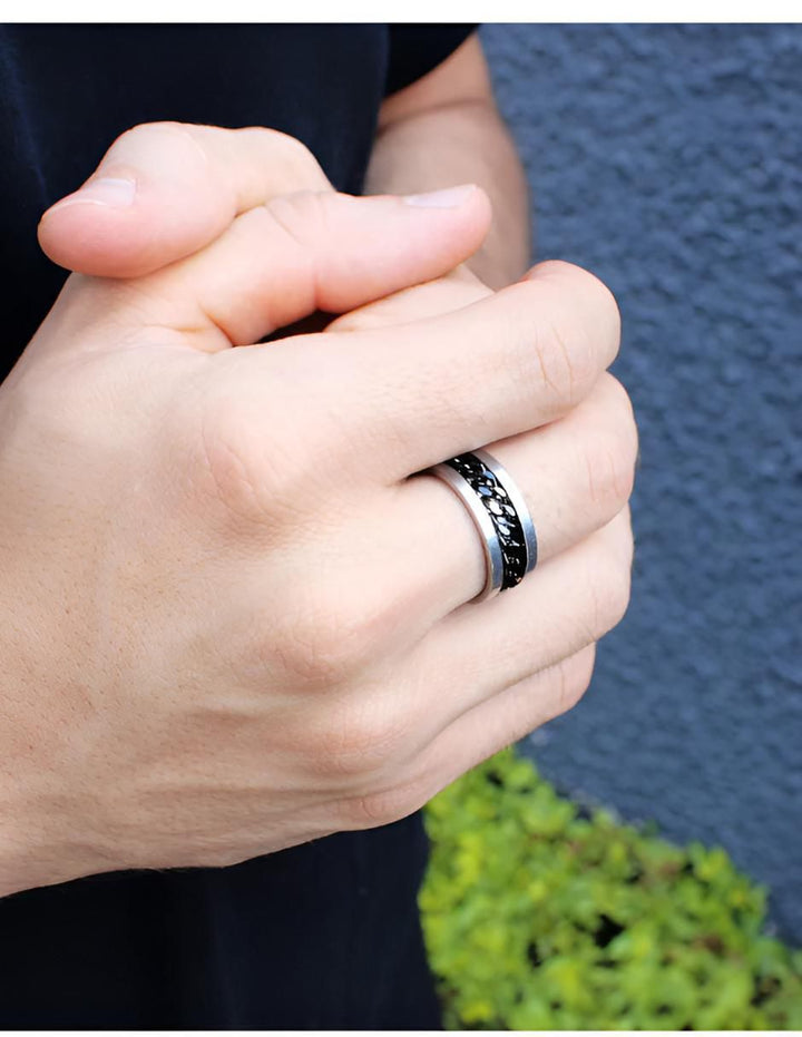 Anillo Mate Negro Hombre - Image 3