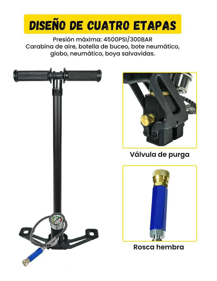 Bomba de Aire Manual Ergonomica Futbol - Image 3