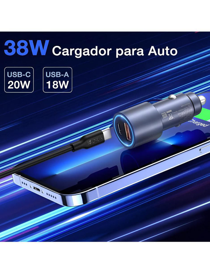 Cargador Auto 35W USB + USB-C - Image 3