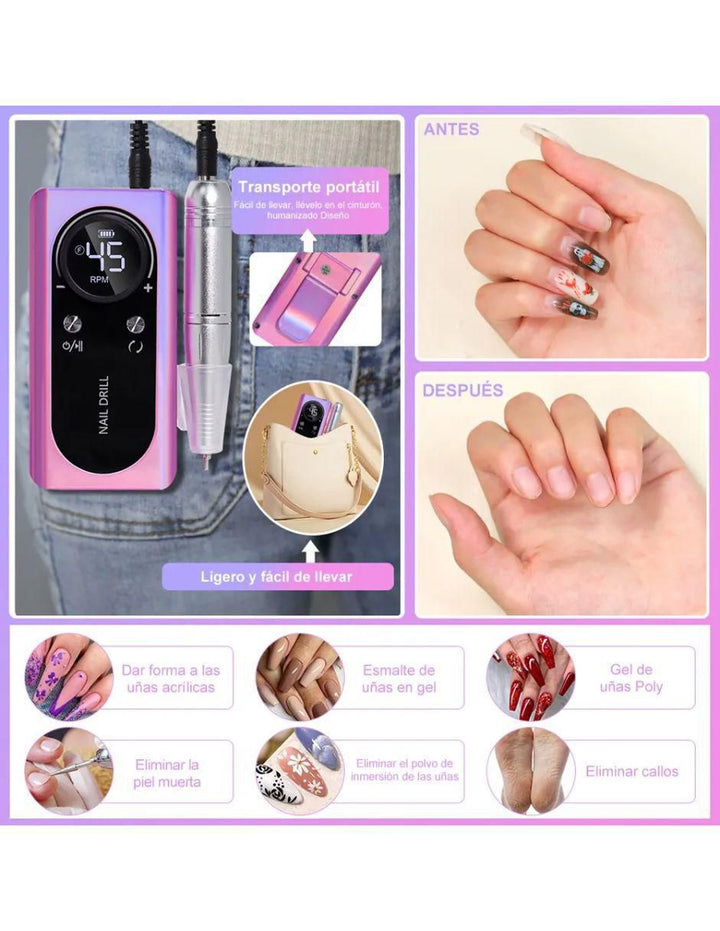 Set Manicure Eléctrico 45000 RPM - Image 2