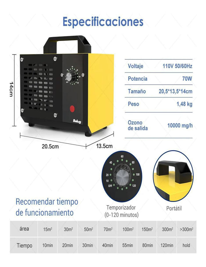 Purificador de Aire Alta Eficiencia 10000mg - Image 4
