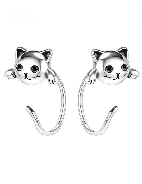 Aretes de Plata 925 con Diseño de Gato - Image 3