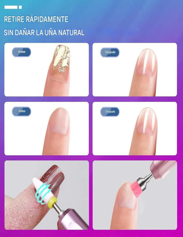 Set Manicure Eléctrico 25 Piezas Acero - Image 3