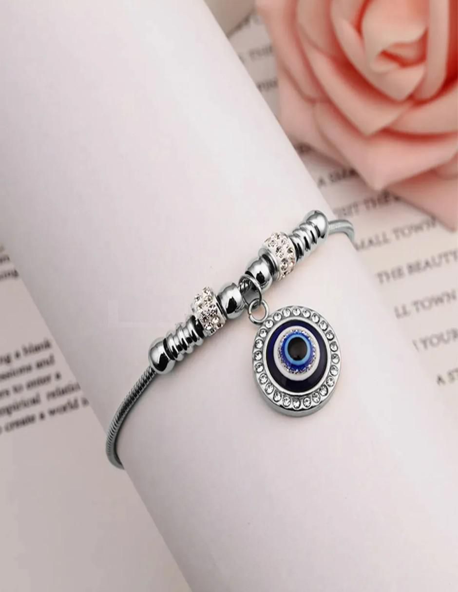 Collar y Pulsera Ojo Turco Titanio - Image 3