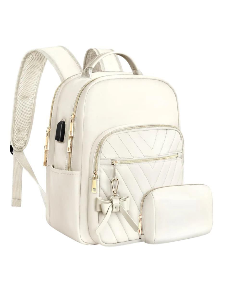 Mochila Antirrobo Impermeable Beige para Mujer - Image 1