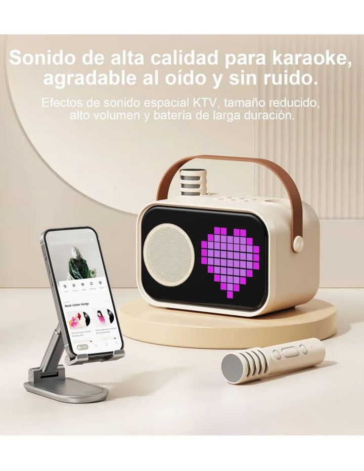 Bocina Karaoke con 2 Micrófonos Inalámbricos - Image 5