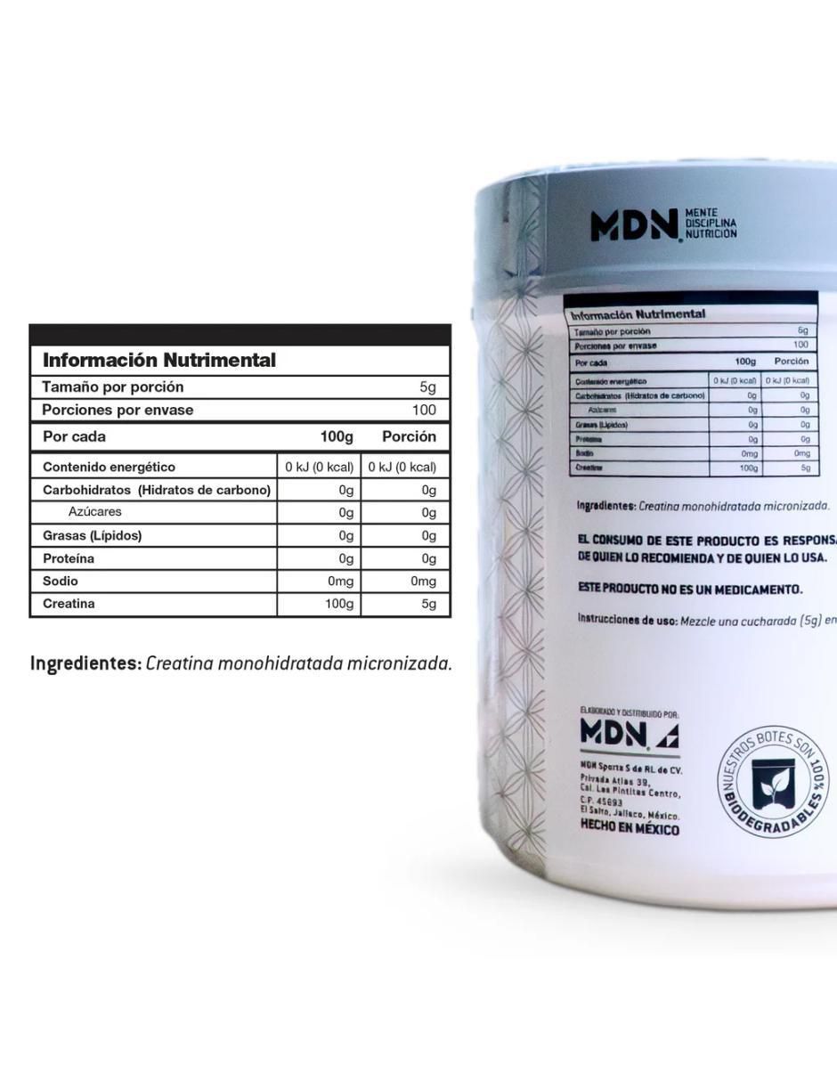 Creatina Monohidratada MDN 500g Natural - Image 3