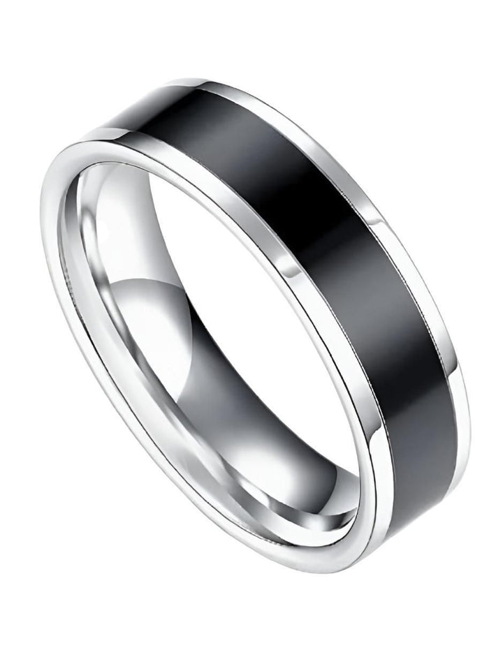 Anillo Acero Inoxidable Banda Negra - Image 1
