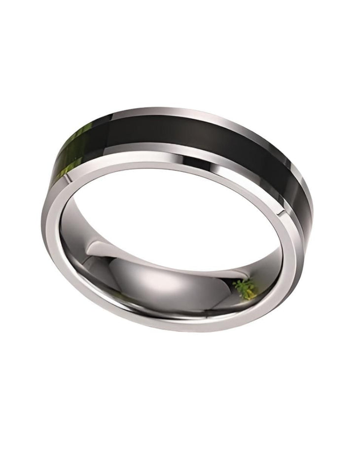 Anillo Acero Inoxidable Banda Negra - Image 4