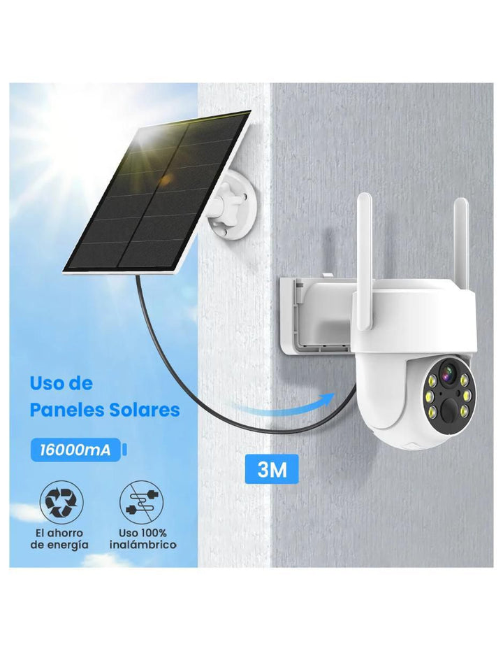 Cámara Solar Seguridad 360° Vision Nocturna - Image 2
