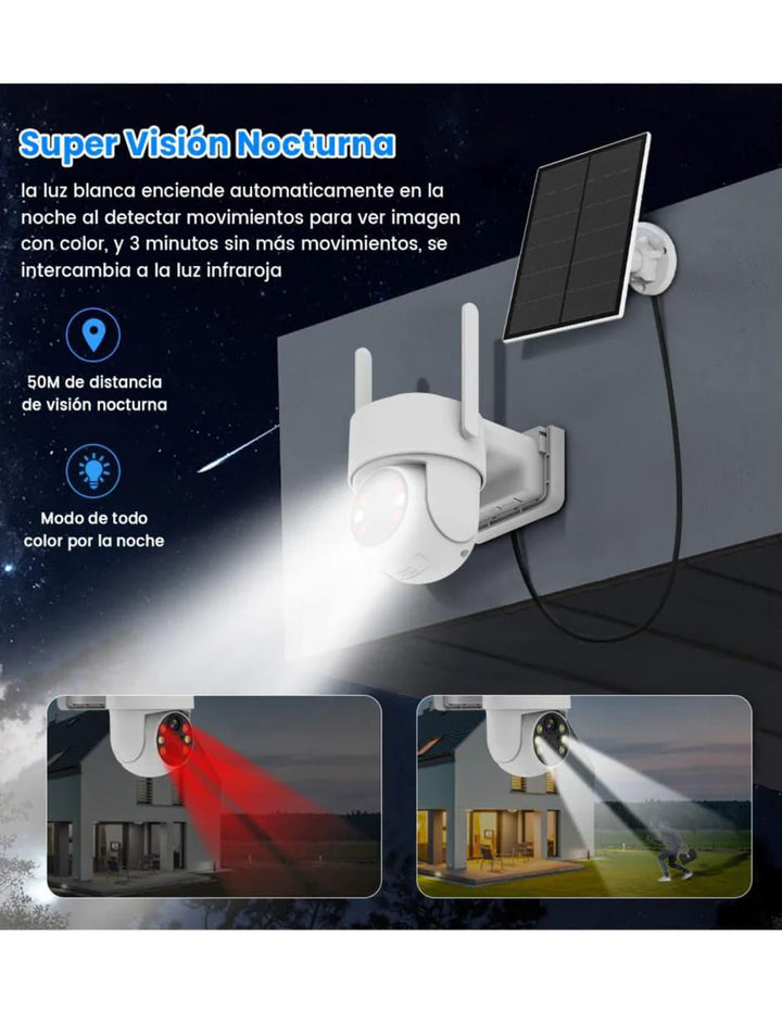 Cámara Solar Seguridad 360° Vision Nocturna - Image 5
